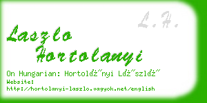laszlo hortolanyi business card